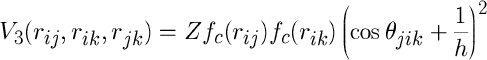 Stillinger-Weber three-body term