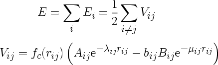 Tersoff potential formula 1