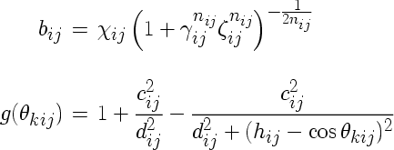 Tersoff potential formula 2a